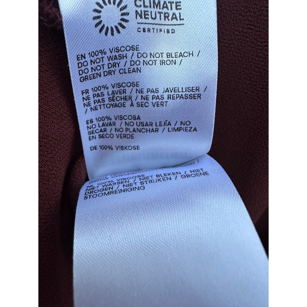Reformation Layla Skirt Mahogany Brown Picot Trim Midi 4 - Picture 6 of 6